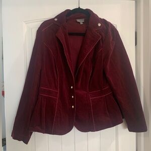 Elegant Burgundy Women's Jacket. The “it” color of the season!